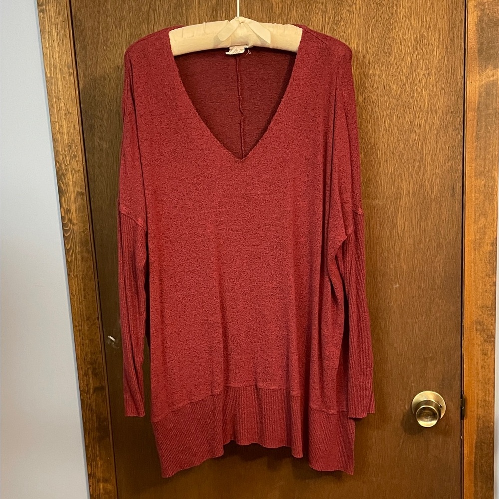 Workshop Republic Clothing Burgundy Top